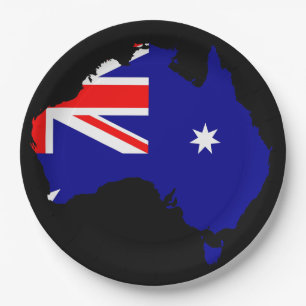Australian country paper plate