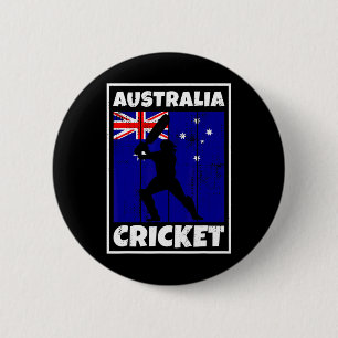 Australian Cricket Fan Flag Of Australia Cricket  6 Cm Round Badge