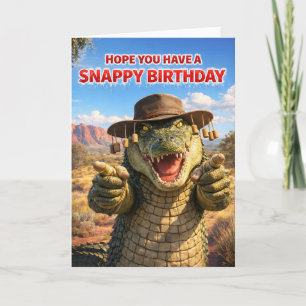 Australian crocodile greeting card