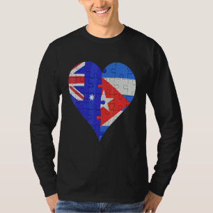 Australian Cuban Flag Heart T-Shirt