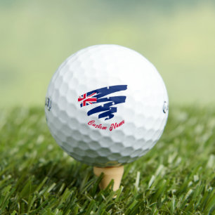 Australian Custom Name Golf Balls   Aussie Flag