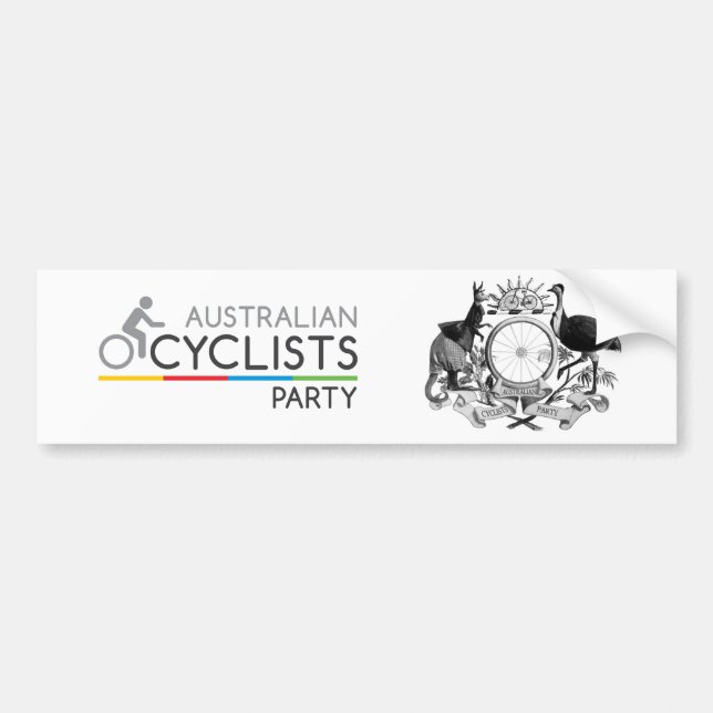 Australian Cyclists Party Bumper Sticker 2 (Front)