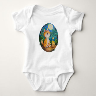 Australian Dingo howling on baby romper playsuit Bodysuit