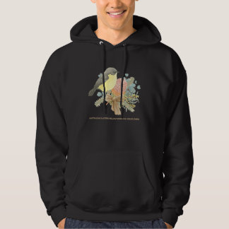 Australian Eastern Yellow Robin and Wildflowers Hoodie