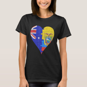 Australian Ecuadorian Flag Heart T-Shirt
