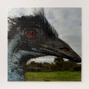 Australian Emu Face Closeup, Jigsaw Puzzle