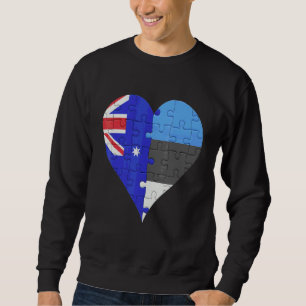 Australian Estonian Flag Heart Sweatshirt