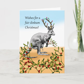 Australian Fair Dinkum Christmas, Kangadeer Card