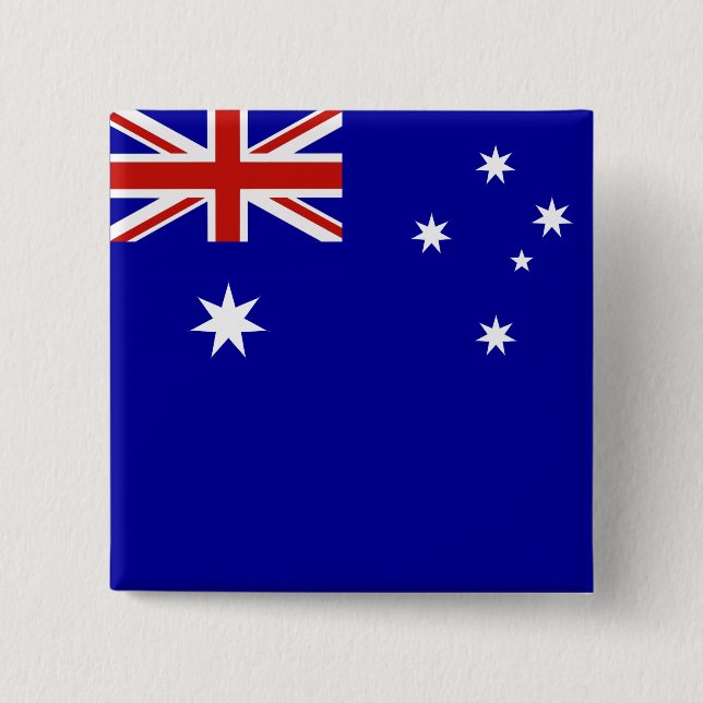 Australian flag 15 cm square badge (Front)