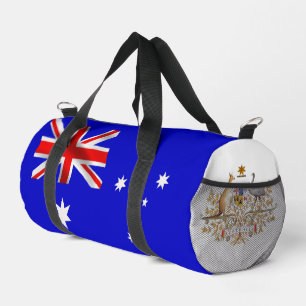 Australian flag and coat of arms duffle bag