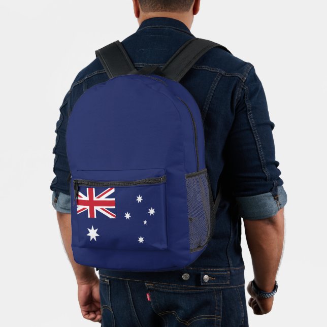 Australian Flag Blue Printed Backpack (Insitu (Model))