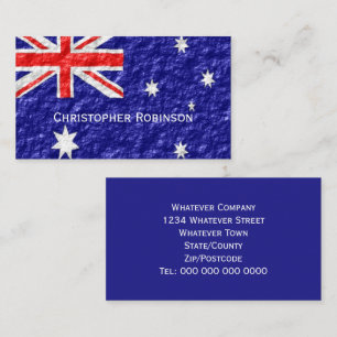 Australian Flag Business Card