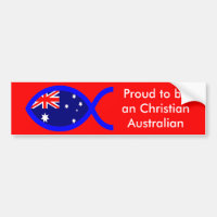Australian Flag Christian Fish Symbol
