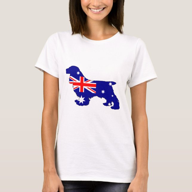 Australian Flag - Cocker Spaniel T-Shirt (Front)
