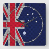 Australian Flag Design Carbon Fibre Chrome Style