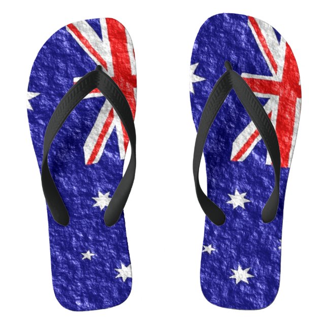Australian Flag Design Jandals (Footbed)