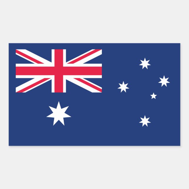 Australian Flag, Flag of Australia Rectangular Sticker (Front)