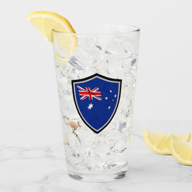 Australian flag glass (Front Ice)
