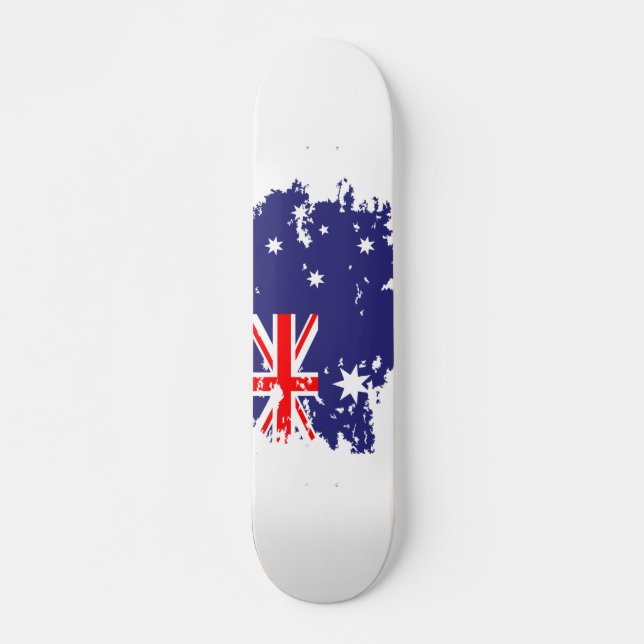 Australian Flag Grunge Skateboard (Front)
