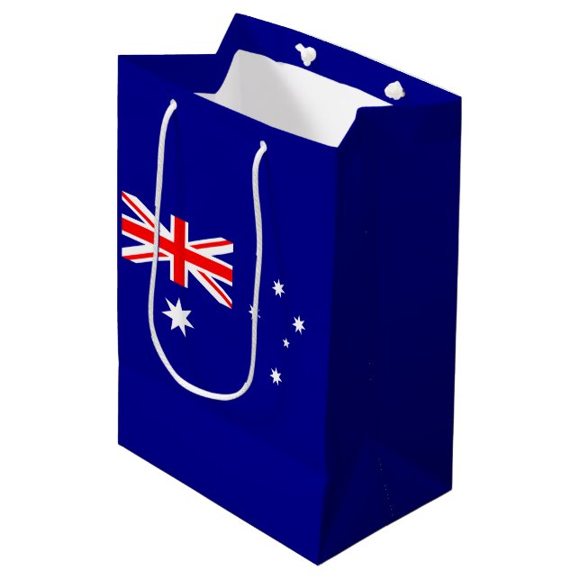 Australian Flag Medium Gift Bag (Front Angled)