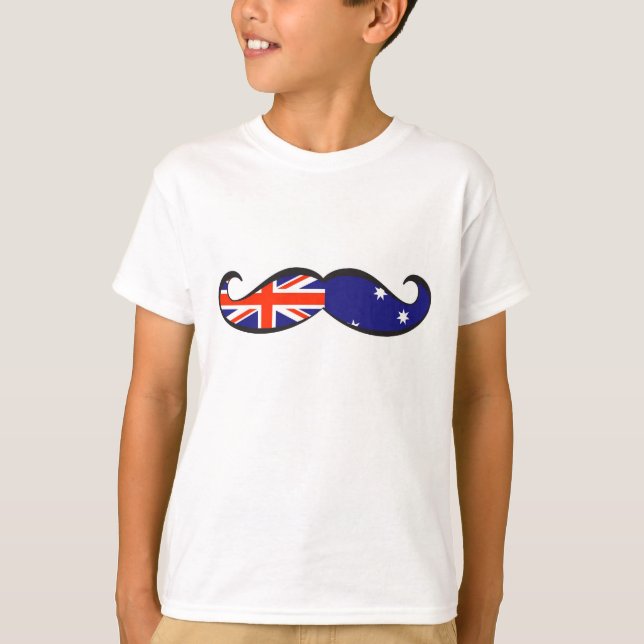 Australian Flag Moustache T-Shirt (Front)