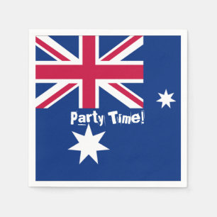 Australian Flag Party Time Napkin
