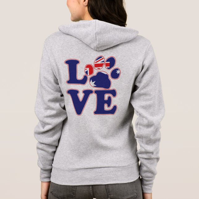 Australian Flag Paw Print Hoodie (Back)