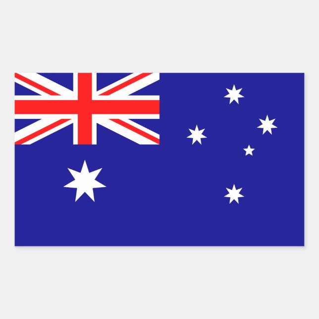 Australian Flag Rectangular Sticker (Front)