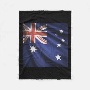 Australian Flag Sticker Fleece Blanket