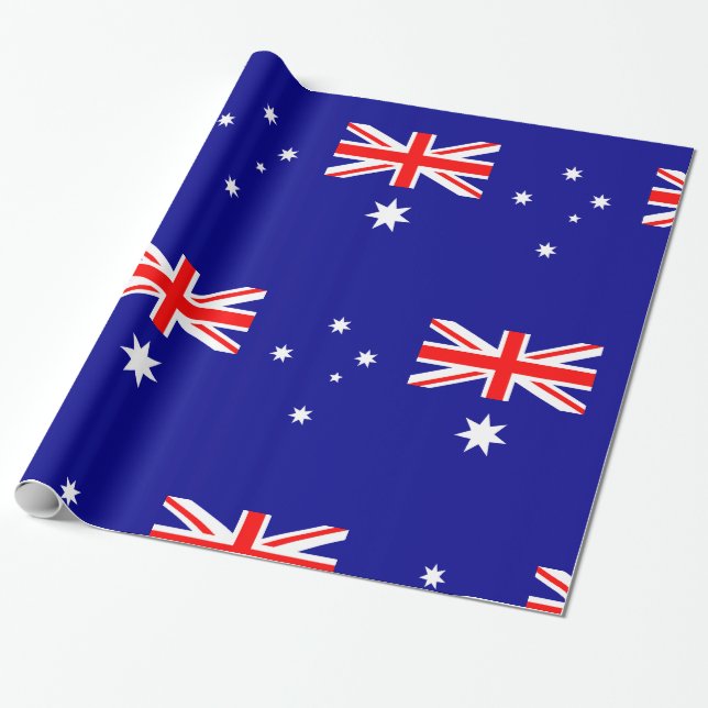 Australian Flag Wrapping Paper (Unrolled)