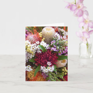 Australian floral photo flower bouquet card