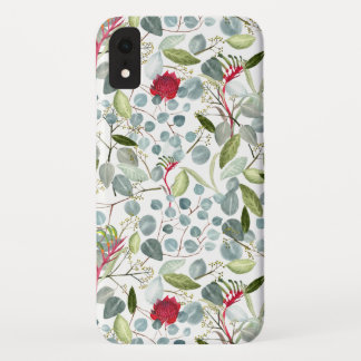 Australian flower Kangaroo paws Eucalyptus leaves Case-Mate iPhone Case