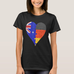 Australian German Flag Heart T-Shirt