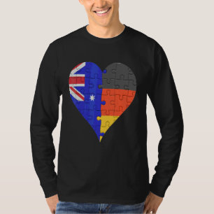 Australian German Flag Heart T-Shirt