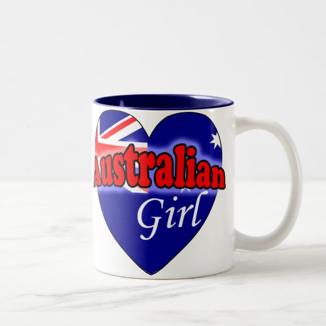 Australian Girl Two-Tone Coffee Mug (Right)