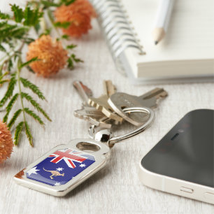 Australian glossy flag key ring