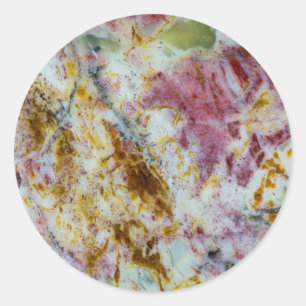 Australian Green Opalite Slab Classic Round Sticker