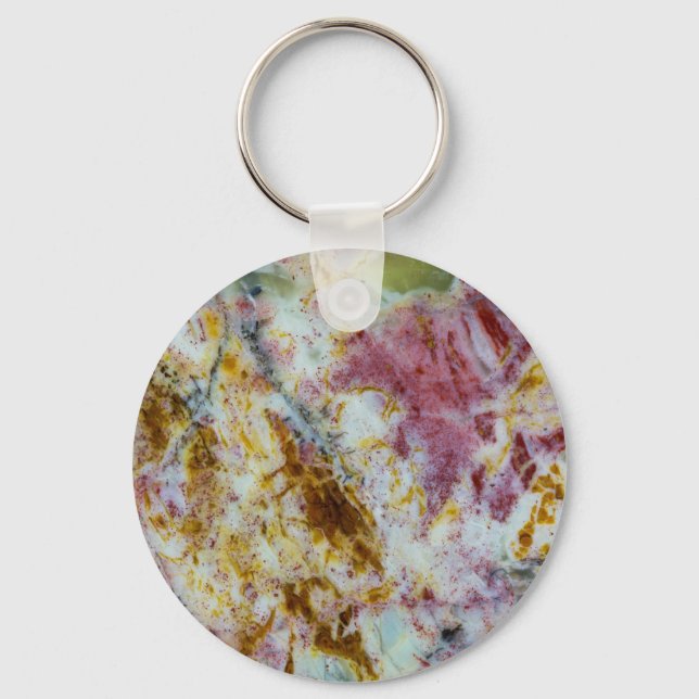 Australian Green Opalite Slab Key Ring (Front)