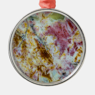 Australian Green Opalite Slab Metal Tree Decoration