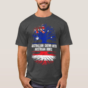 Australian Grown with Austrian Roots Australia Fla T-Shirt