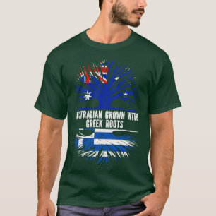 Australian Grown with Greek Roots Australia Flag T-Shirt