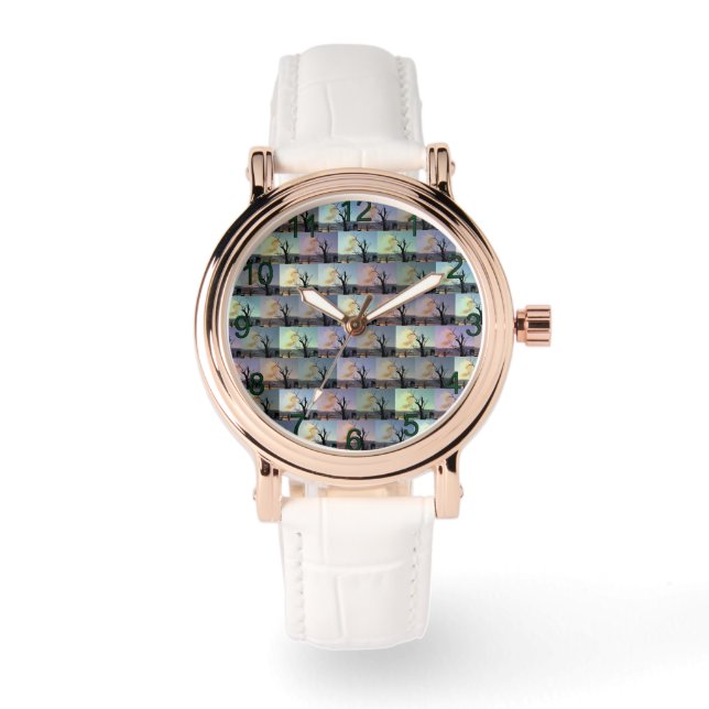 Australian Gum Tree Abstract Art, Watch (Front)