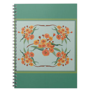 Australian gum tree blossoms spiral notebook