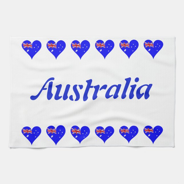 Australian heart tea towel (Horizontal)
