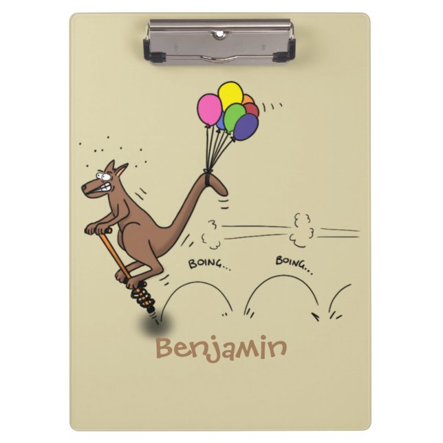 Australian humour kangaroo cartoon illustration  clipboard (Front)