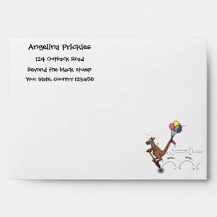 Australian humour kangaroo cartoon illustration envelope