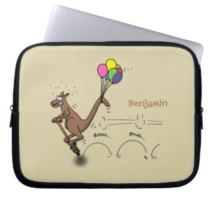 Australian humour kangaroo cartoon illustration laptop sleeve