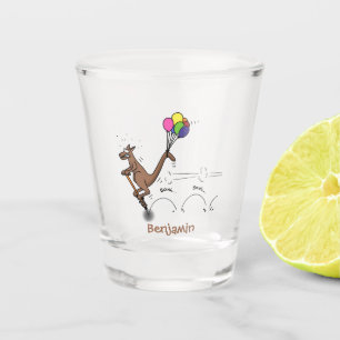 Australian humour kangaroo cartoon illustration shot glass