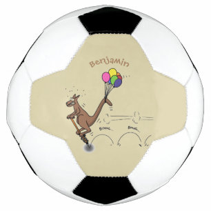 Australian humour kangaroo cartoon illustration soccer ball