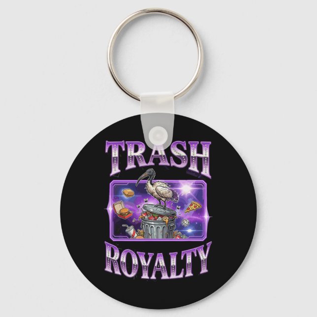 Australian Ibis Bird Bin Chicken Eating Trash Gala Key Ring (Front)